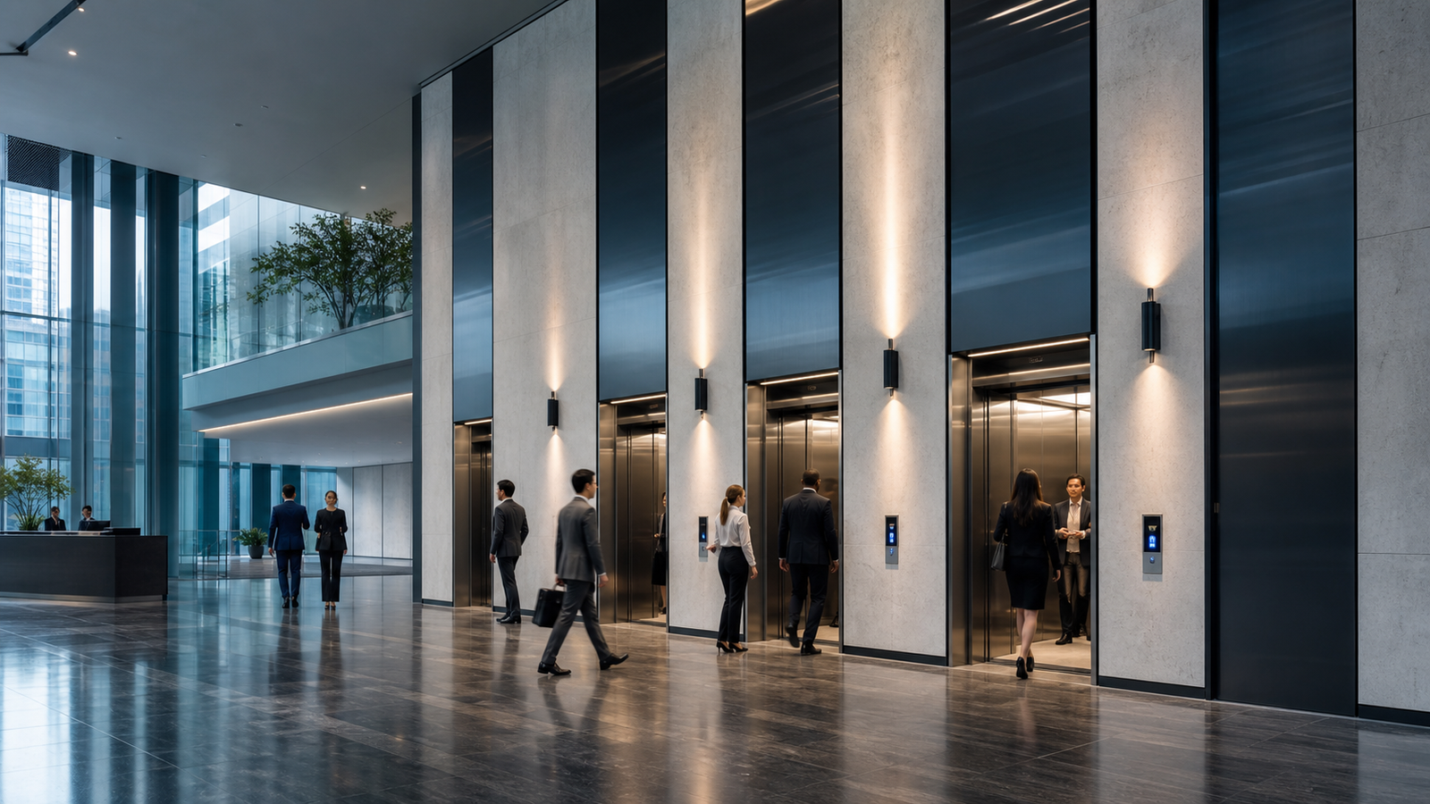 Corporate office elevator installation